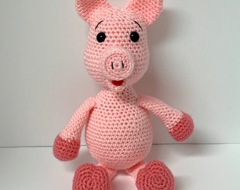 Crochet Pig Pattern - Crochet Teddy Bear Style Doll - Farm Animal Doll