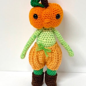 Crochet Pumpkin Pattern Crochet Pumpkin Head Pattern Crochet Halloween Pattern, Crochet Halloween Pattern image 4