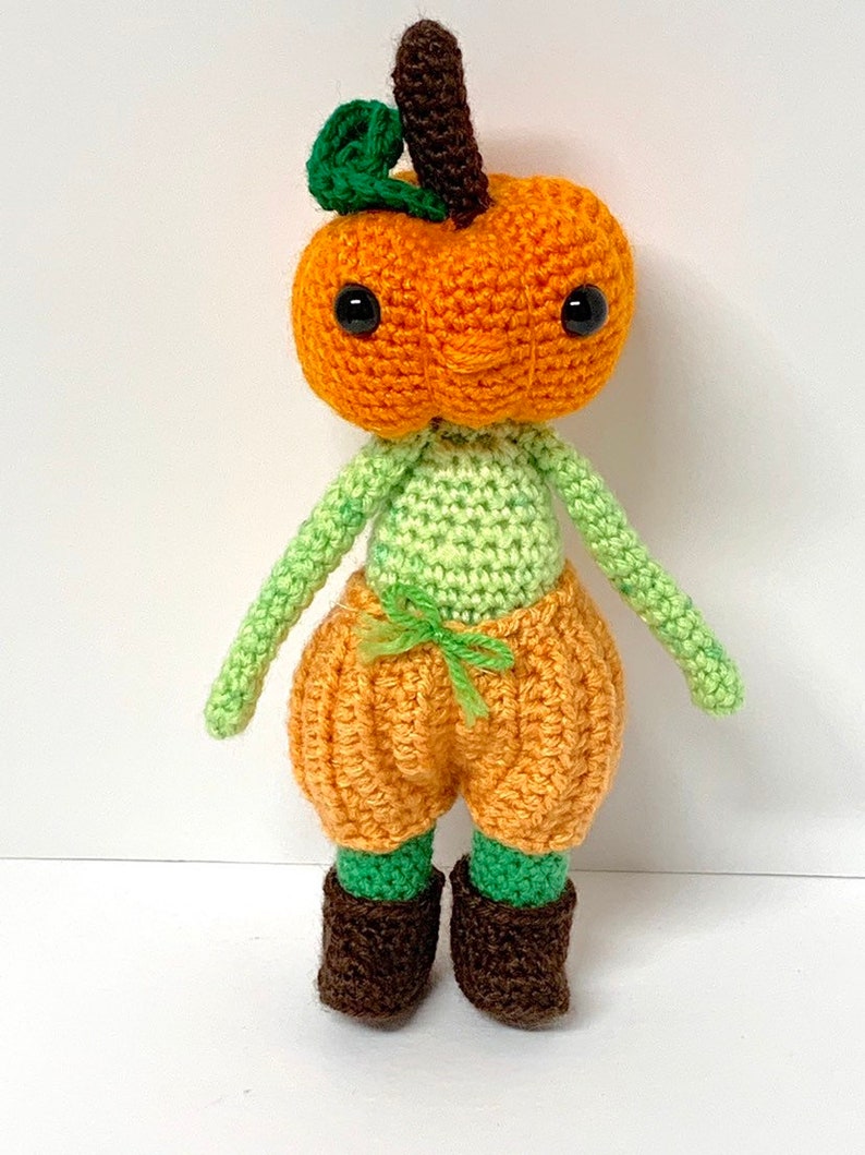 Crochet Pumpkin Pattern Crochet Pumpkin Head Pattern Crochet Halloween Pattern, Crochet Halloween Pattern image 4