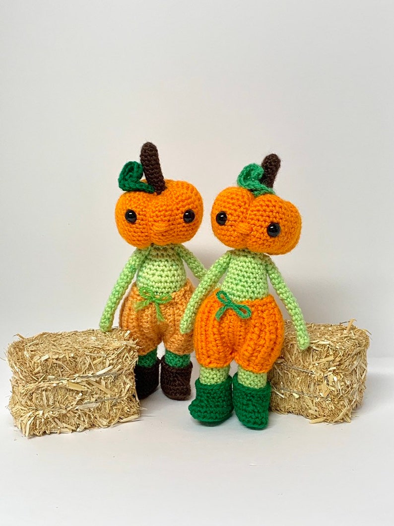 Crochet Pumpkin Pattern Crochet Pumpkin Head Pattern Crochet Halloween Pattern, Crochet Halloween Pattern image 3