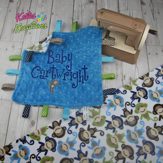 personalised taggie blanket