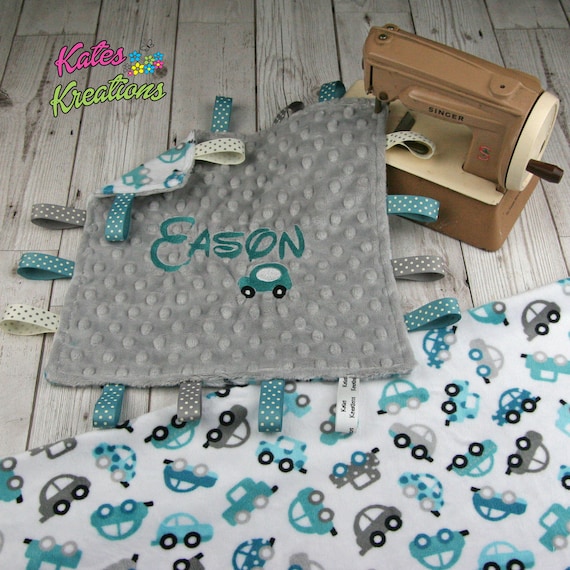 personalised taggie blanket