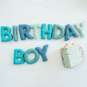 Colorful Happy Birthday Boy Garland, Felt Bunting Birthday Decorations, Kids Birthday Garland Decor, Garland for Mantle Party Decoration