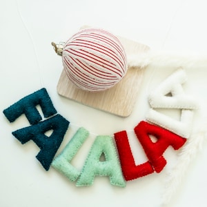 Falalala Felt Letter Garland – Christmas Holiday Decor