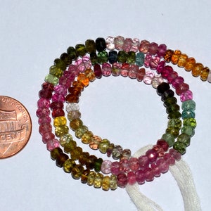 Mixed Tourmaline Beaded Necklace | Watermelon tourmaline necklace | Multi color tourmaline jewelry | Tourmaline necklace