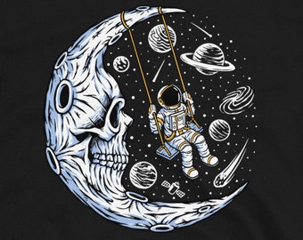 Camiseta Skull Moon Space Man