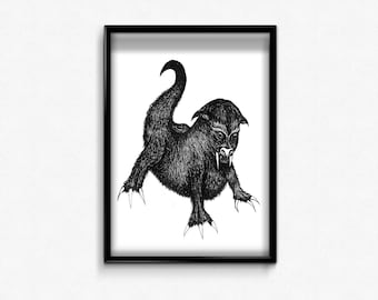 BUNYIP Cryptid - A5 Print