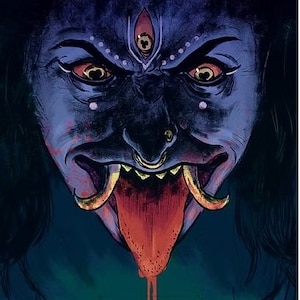 May include: Comic book cover for "Section VII: Cases of the Strange & Unnatural, Season 2." The image features a dark blue face with a long red tongue dripping onto a ship. The title is in white, and the comic book logo is in the upper left corner.