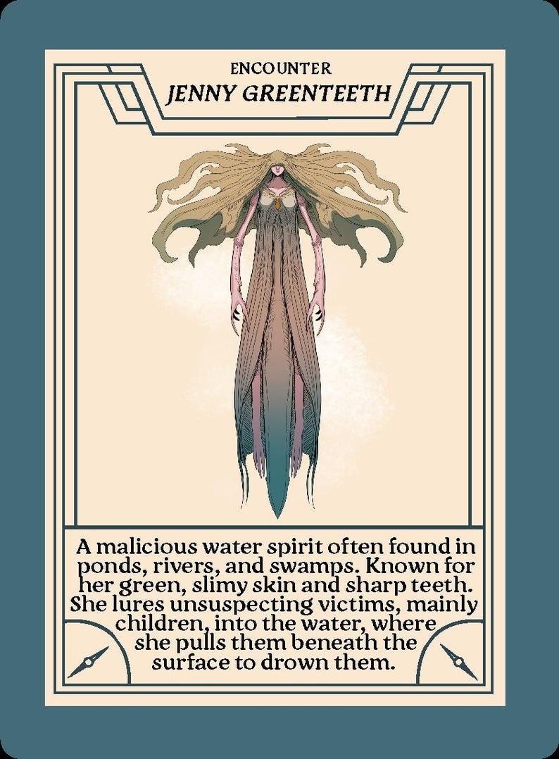 Set of Tales Unbound British folklore prompt cards featuring creative writing and worldbuilding ideas