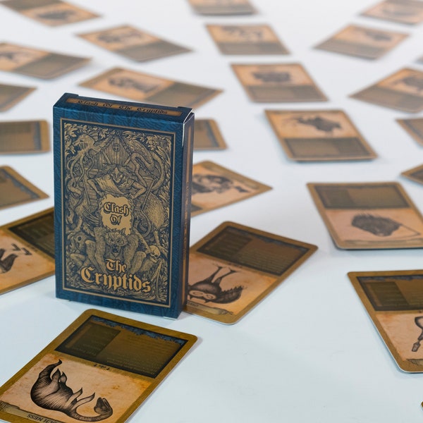 Card Playing Battle Game – Cryptid Creature Strategy Deck Gift for 2+ Players