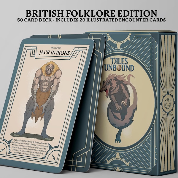 British Folklore D and D Writer Prompt Cards for Storytelling, Worldbuilding & Lore Inspiration