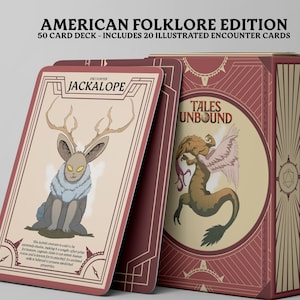 American Folklore D and D Writer Prompt Cards for Storytelling, Worldbuilding & Lore Inspiration