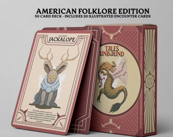 American Folklore D and D Writer Prompt Cards for Storytelling, Worldbuilding & Lore Inspiration