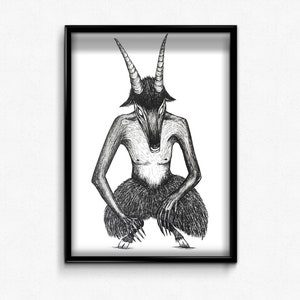 GOATMAN Cryptid - A5 Print