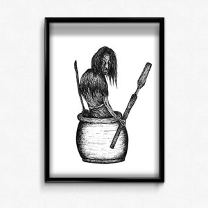 BABA YAGA Cryptid - A5 Print