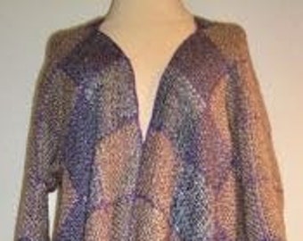 Pin Loom Weaving Pattern pdf for a Bias Drape Cardigan  instant download no shipping Zoom Loom Squares Custom Design DIY