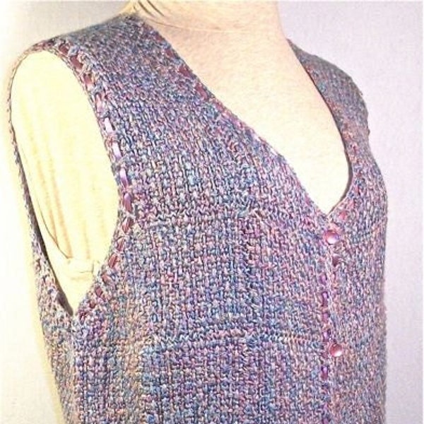 Pin Loom Weaving Vest Pattern pdf instant download no shipping Two Styles Zoom Loom Squares Custom Design DIY