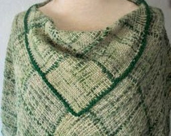 Pin Loom Weaving Pattern pdf for a Point Cowl Poncho, instant download no shipping, Zoom Loom Squares DIY Instructions