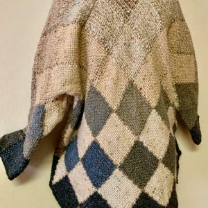 Pin Loom Weaving pdf Pattern for the Curious Cardigan three styles and sizes custom design DIY complete hand making instructions for you