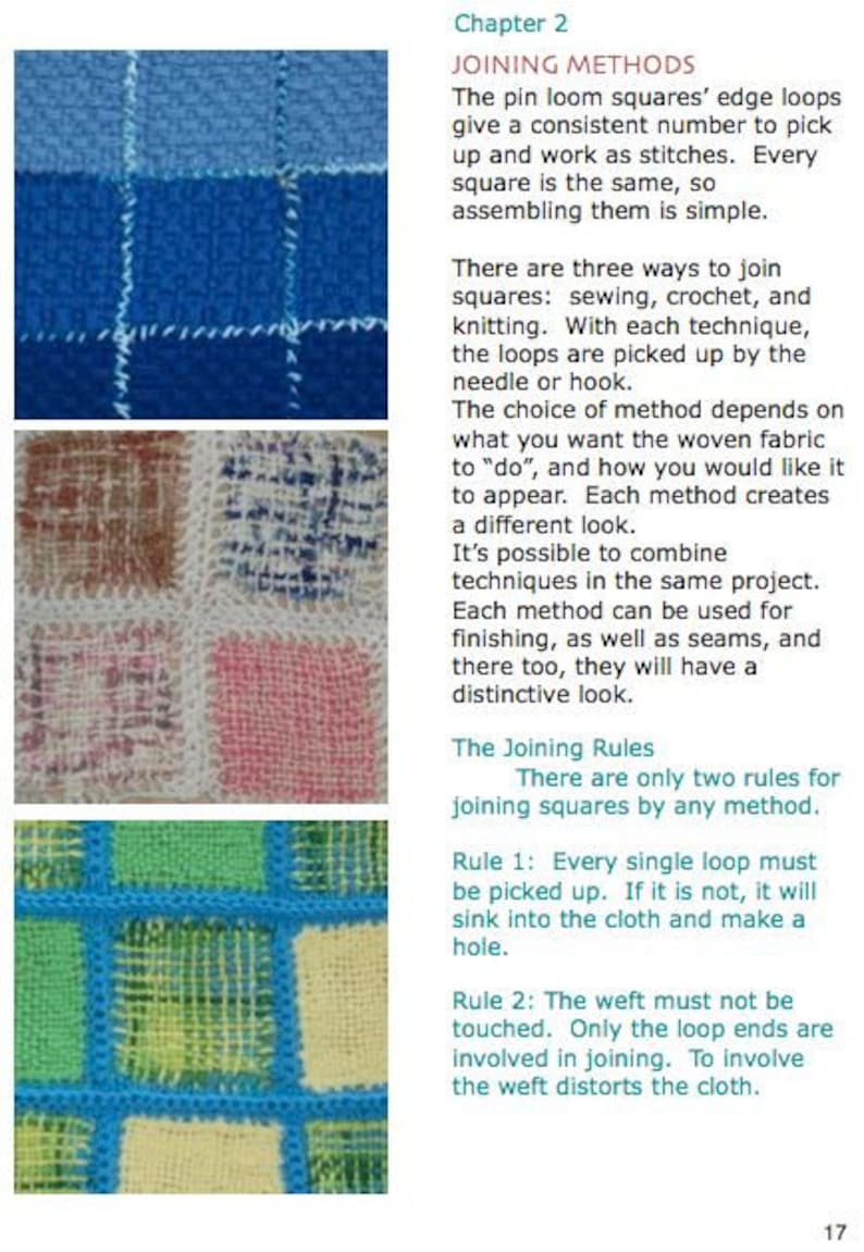 Pin Loom Primer Patterns and Projects, Pdf Ebook for Zoom Loom Squares
