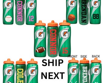 Personalized Gatorade Bottle,Custom Sports Water Bottle,Team Gift,Birthday Party Favor,Basketball,Football,Baseball,Soccer,Hockey
