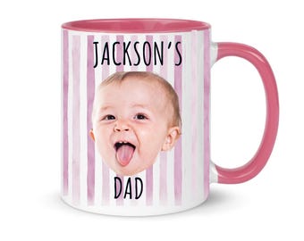 Personalized Dad Mug with Baby Face Photo, Father’s Day Gift for Dad, Custom Coffee Mug for New Dad, Grandpa Mug Gift, New Parents Present