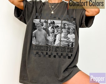 Comfort Colors Retro Sandlot Legends Never Die Shirt, 90s Baseball T-Shirt, Vintage Baseball Team Tee, Baseball Squad Crew Shirt