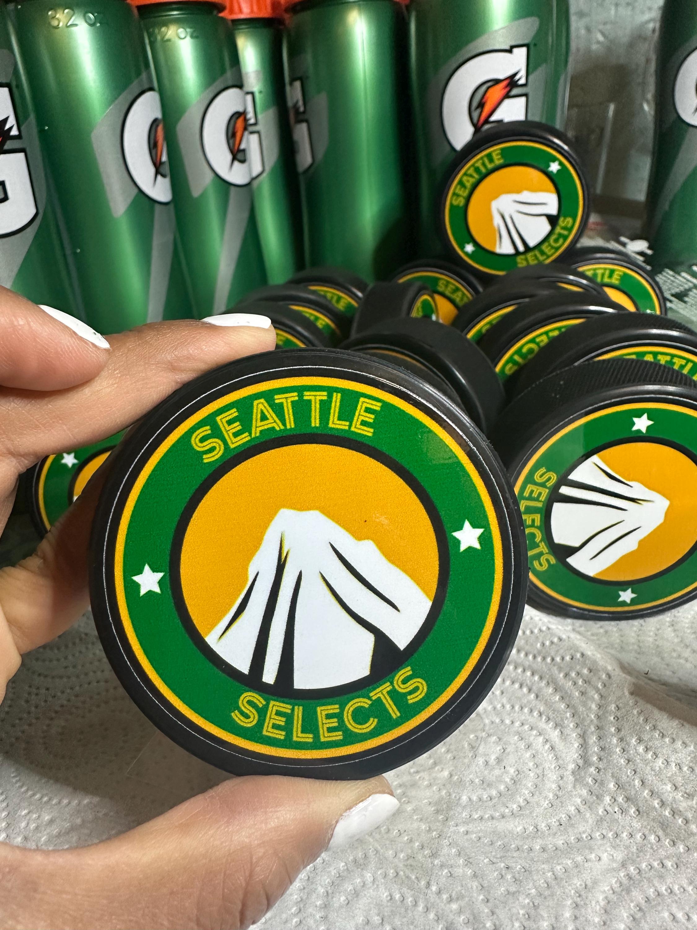 Personalized Hockey Puck,custom Hockey Puck With Team Logo & Roster ...