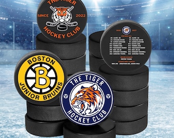 Disco de hockey personalizado, disco de hockey sobre hielo personalizado, regalo de agradecimiento de fin de año para jugadores y entrenadores, recuerdos de hockey, regalo deportivo con el logotipo del equipo