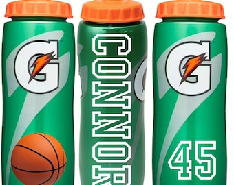 Personalized Gatorade Bottle,Custom Sports Water Bottle,Team Gift,Birthday Party Favor,Basketball,Football,Baseball,Soccer,Hockey