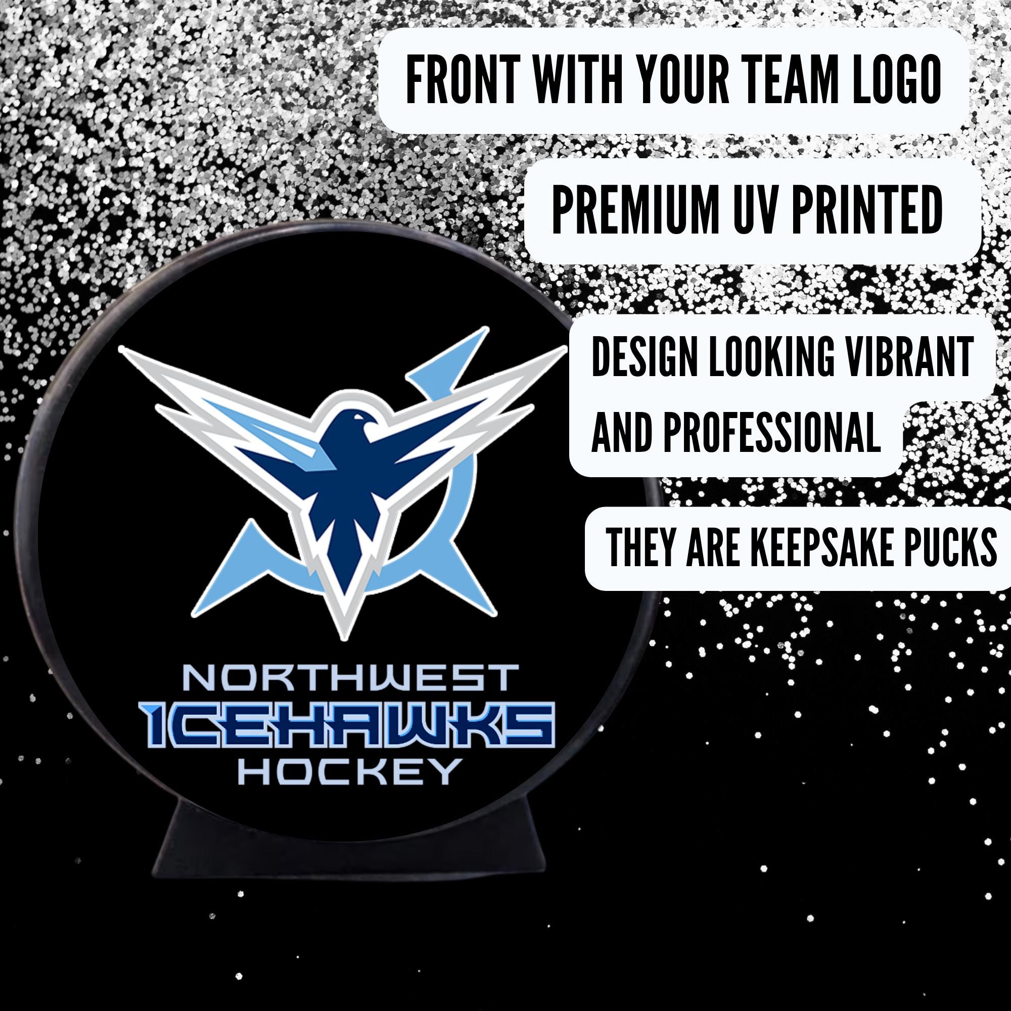Personalized Hockey Puck,custom Hockey Puck With Team Logo & Roster ...