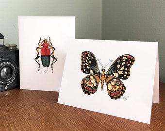 Curio Insects Note Cards - Downloadable