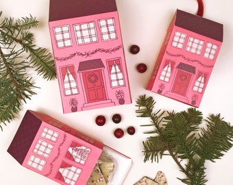 Holiday House Treat / Gift Box, DIY - Downloadable