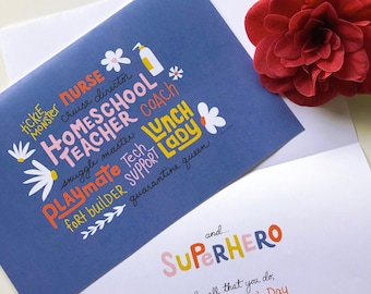 Superhero Mother's Day Card - Downloadable