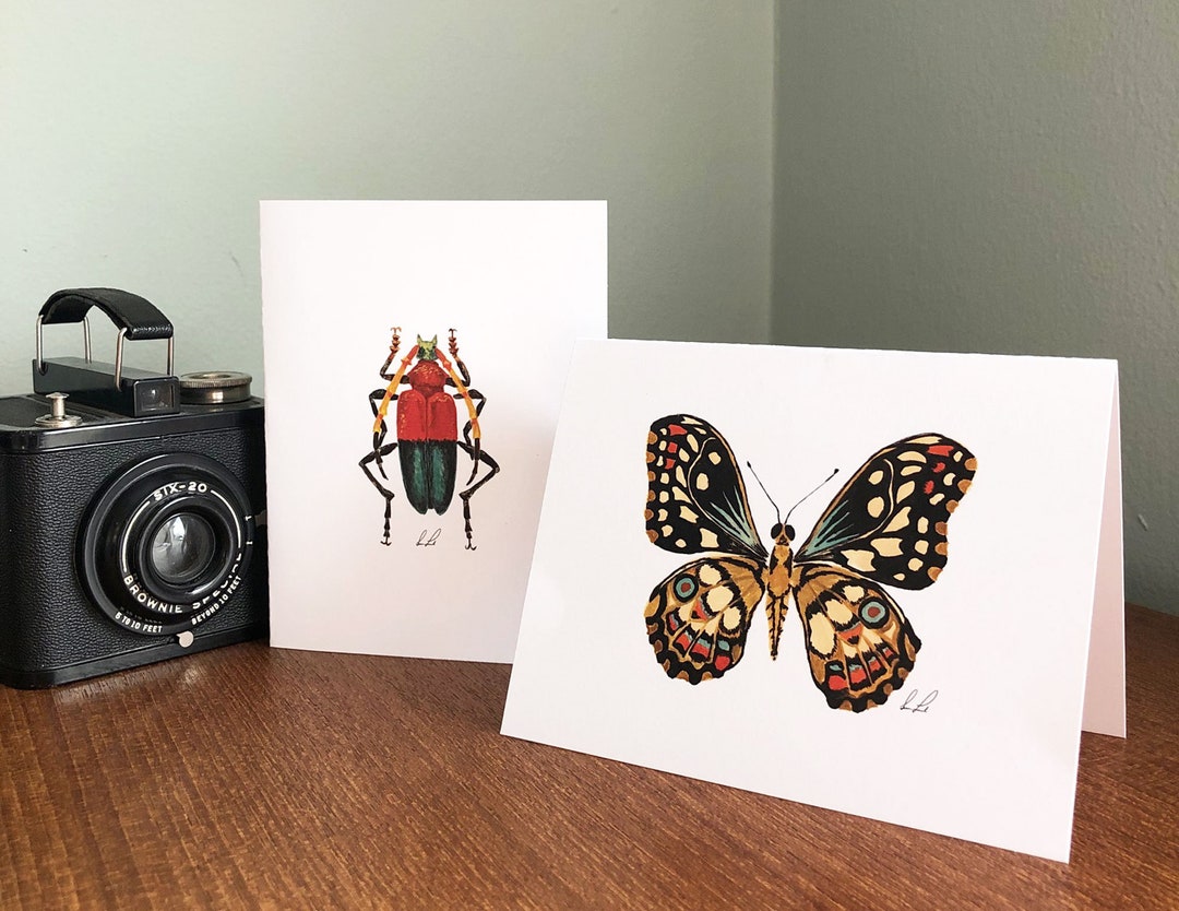 Curio Insects Note Cards - Downloadable - Etsy
