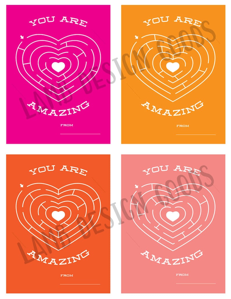 You Are Amazing Children's Valentines Downloadable image 3