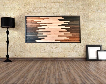 Wood wall art, wood art, wall art, wooden art, artwork, wood sculpture, modern art, reclaimed wood art, wall decor, home decoration, art