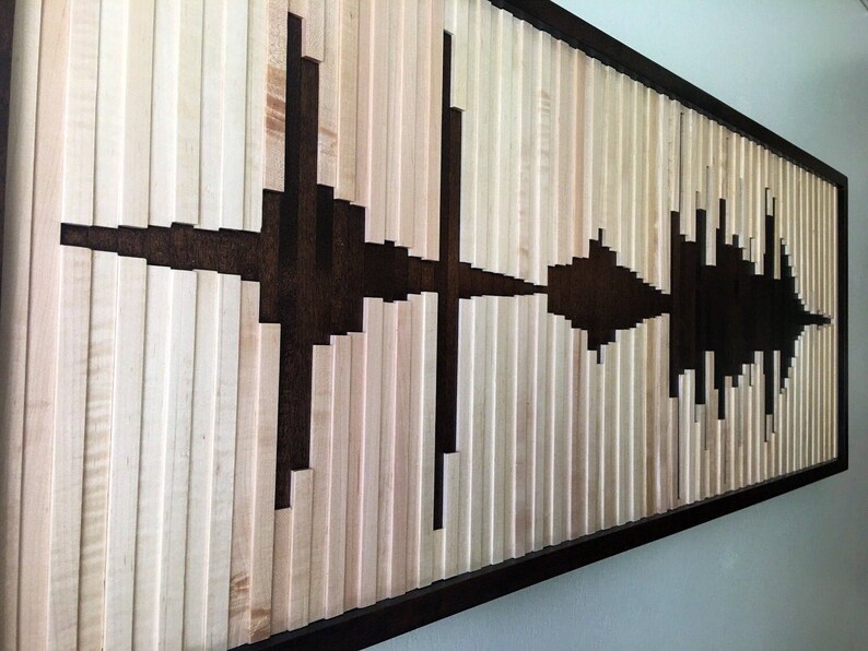 Abstract Sound Wave, Wood Wall Art, Wood Wall, Sound Wave Wall Art, Wooden, Wood Wall Decor