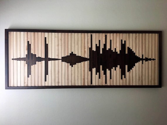 Abstract Sound Wave, Wood Wall Art, Wood Wall, Sound Wave Wall Art