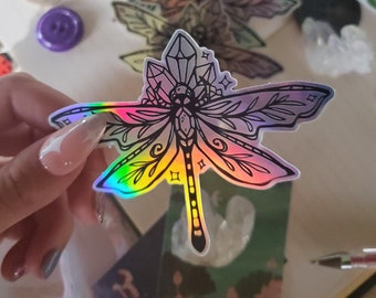 Dragonfly Crystal Holographic Sticker decal