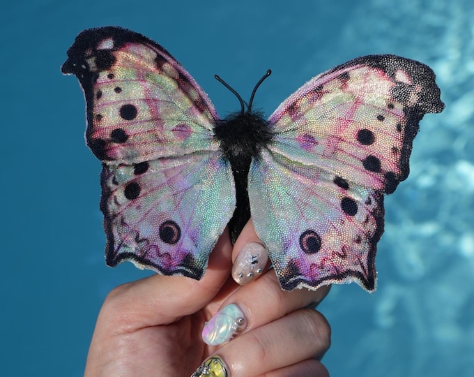 Handmade mother-of-pearl butterfly - PREORDER - hairclip or brooch