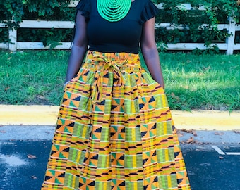 kitenge long skirts designs