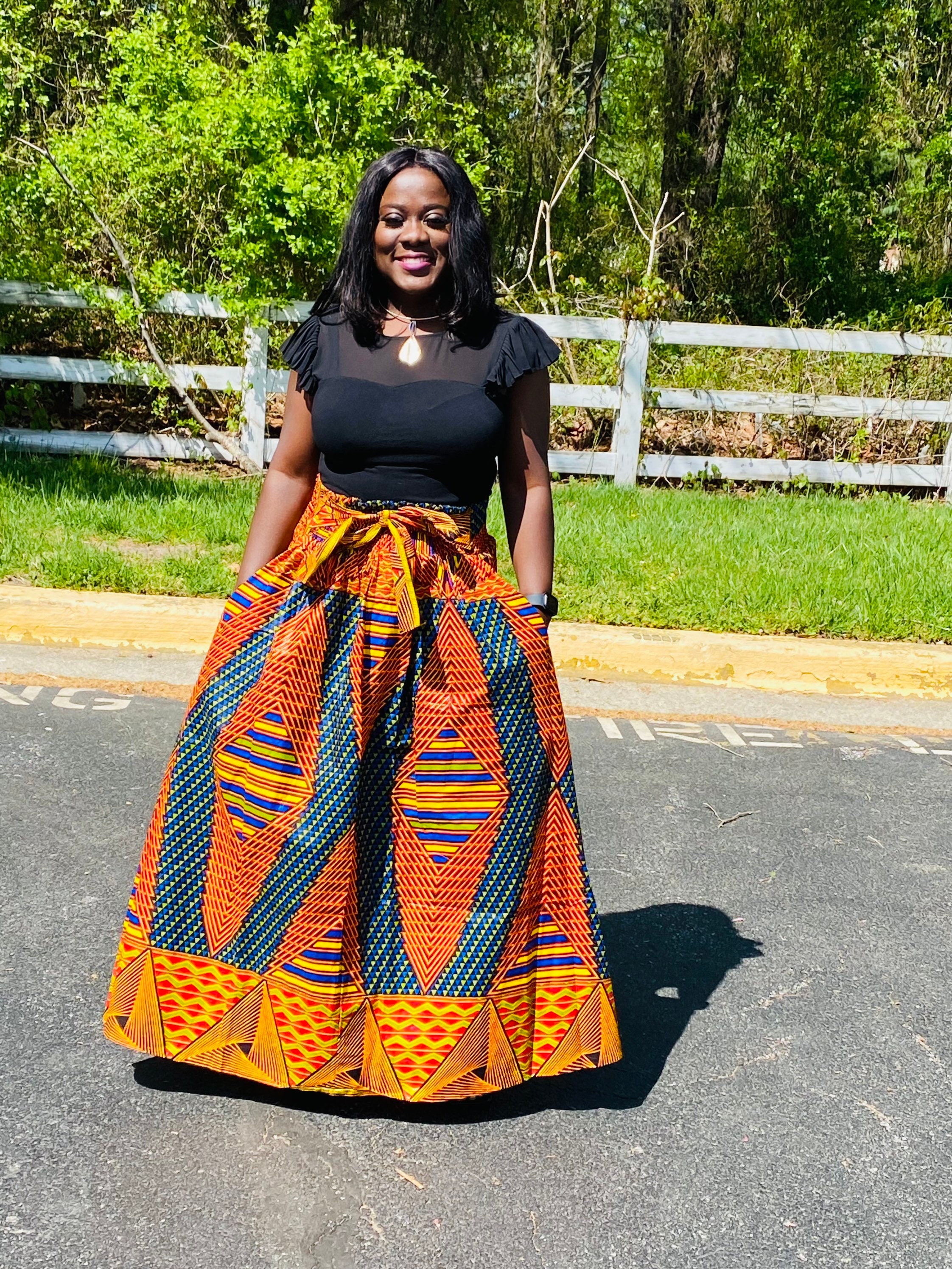 Ankara Maxi Skirt African Skirt Kente Skirt Long Circle - Etsy