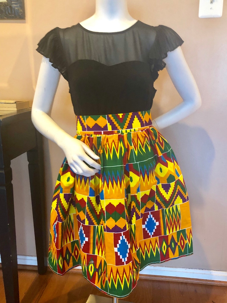 Kente Skirt African Print Skirt Kente Skirt The Miaye Kente Skirt Summer Skirts Ankara Skirt