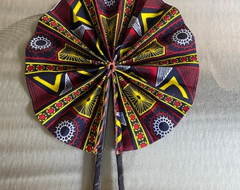 Ankara Fan, Diva Fan, Occassion accessory, Christmas Gift, African Print Fan