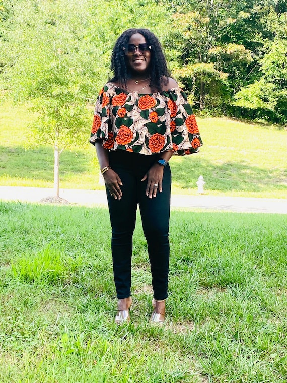 Ankara off Shoulder Top off Shoulder Top Ankara crop top Kente Top African blouse Kente Top African off Shoulder top