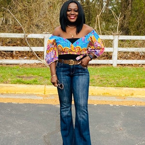Ankara Crop top, African top, African wrap top, African blouse, Ankara blouse, Kente top