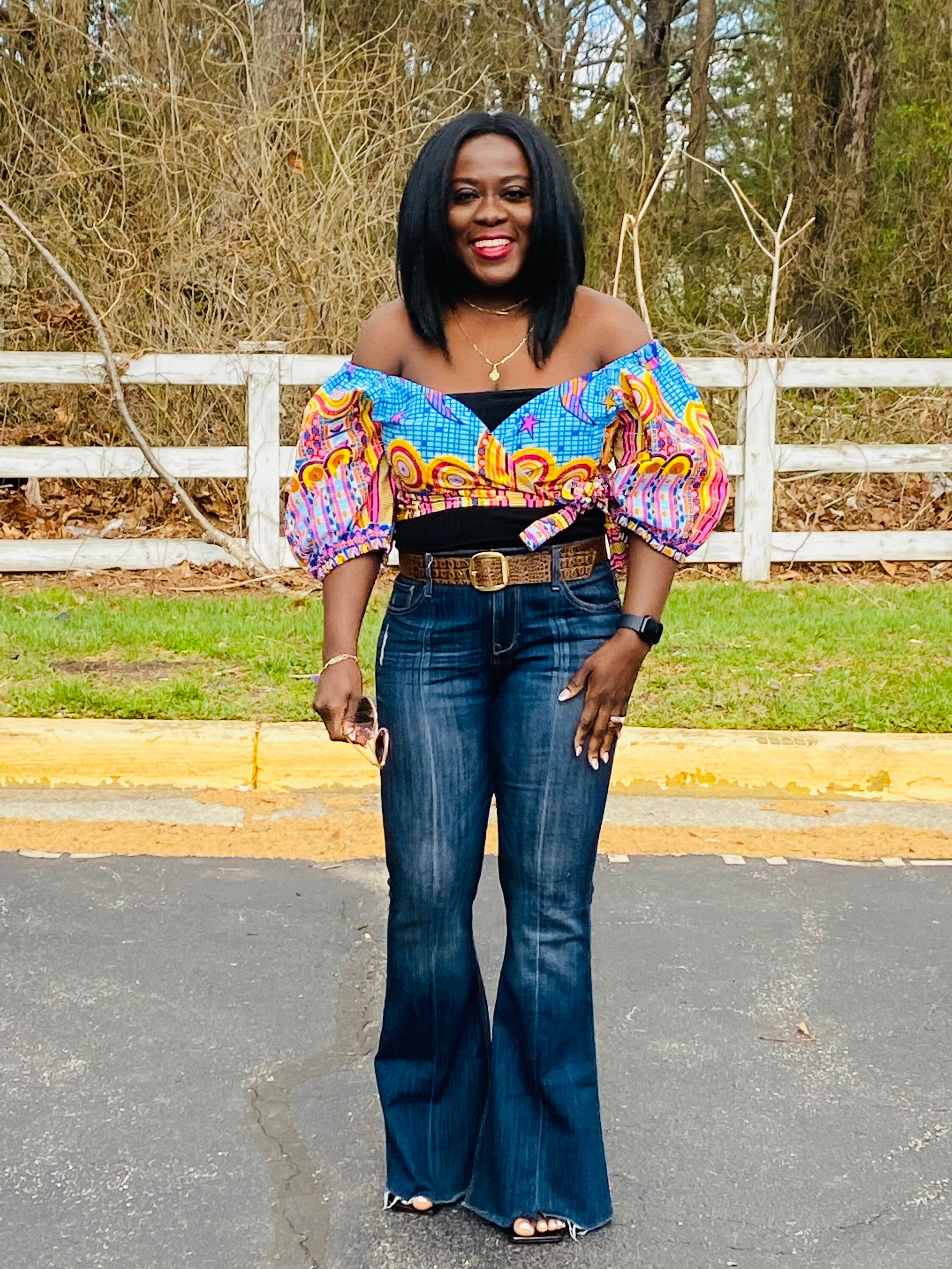 Ankara Crop Top, African Print Wrap Blouse, Puff Sleeve Top - Etsy