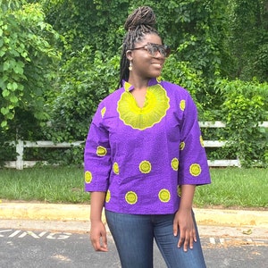 Ankara top, African Top, Ankara Tunic, Ankara blouse, African Blouse