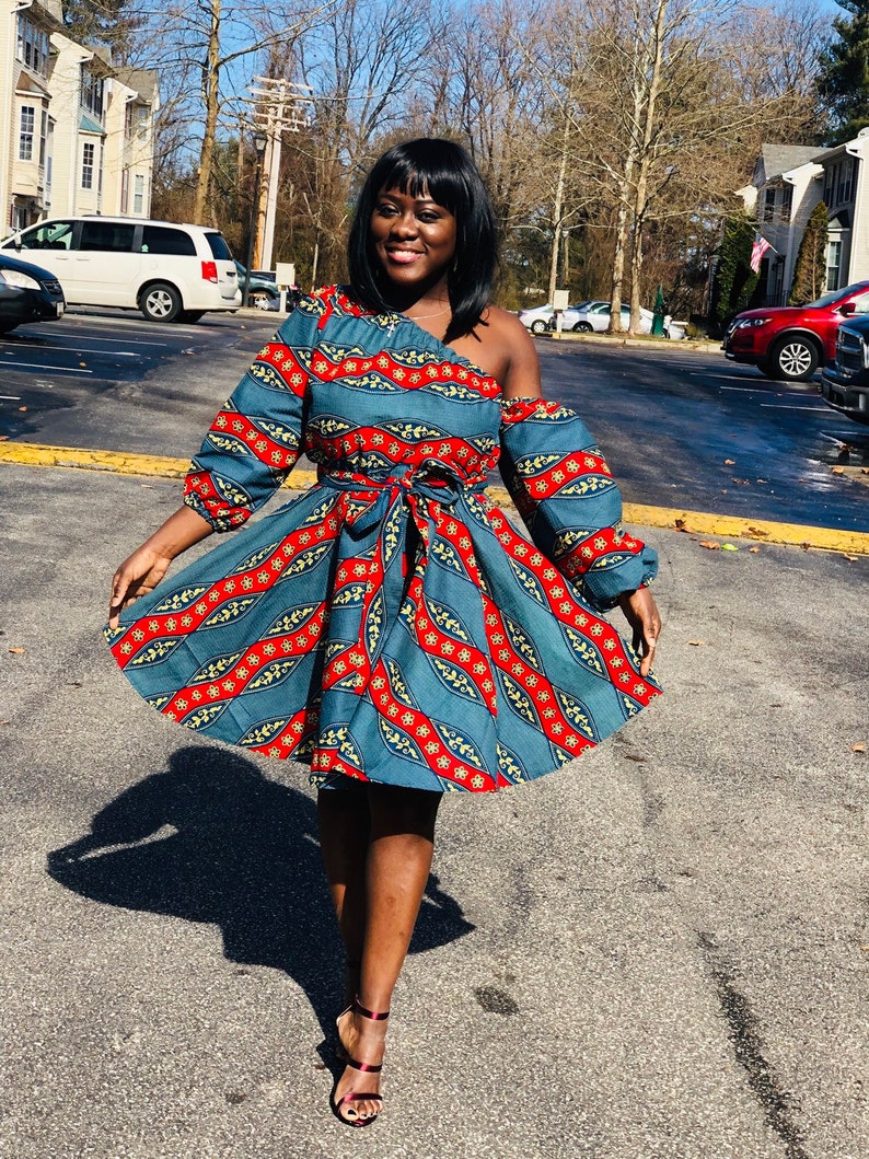 The Cutesy Dress African Print Dress Circle Dress Ankara | Etsy